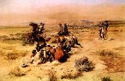 Charles M Russell The Strenuous Life USA oil painting reproduction
